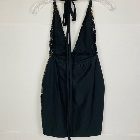 Dach Boutique black gold sequin party mini dress - Picture 6 of 8